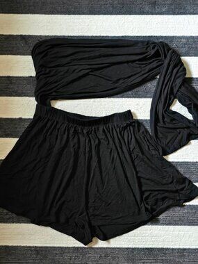 Free People Beach Romper - Black, Size Medium